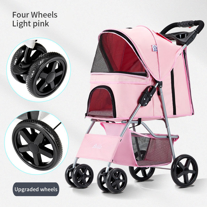 Lightweight folding pet stroller