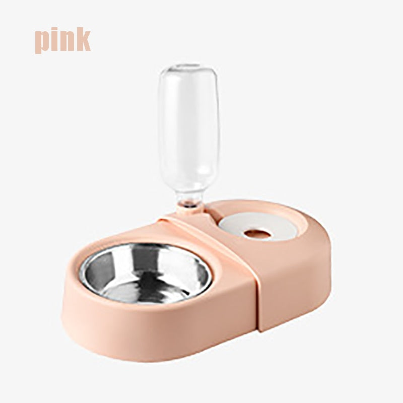Dogs Cats Bowl and Drinking Fountains with Automatic Water Outlet Anti-overturning