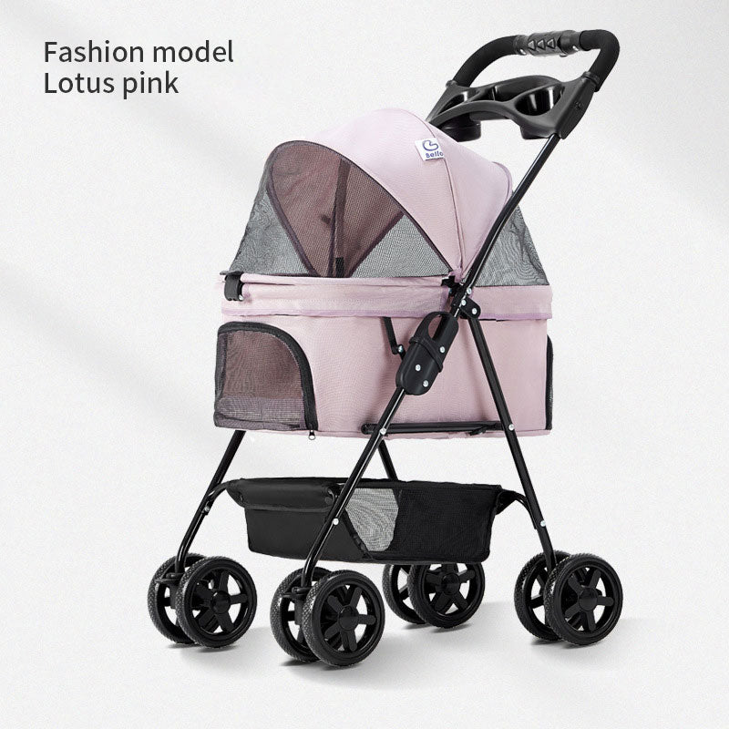 Lightweight folding pet stroller