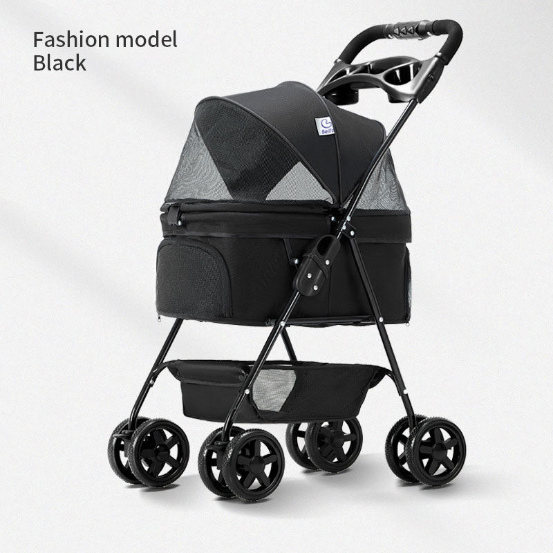 Lightweight folding pet stroller
