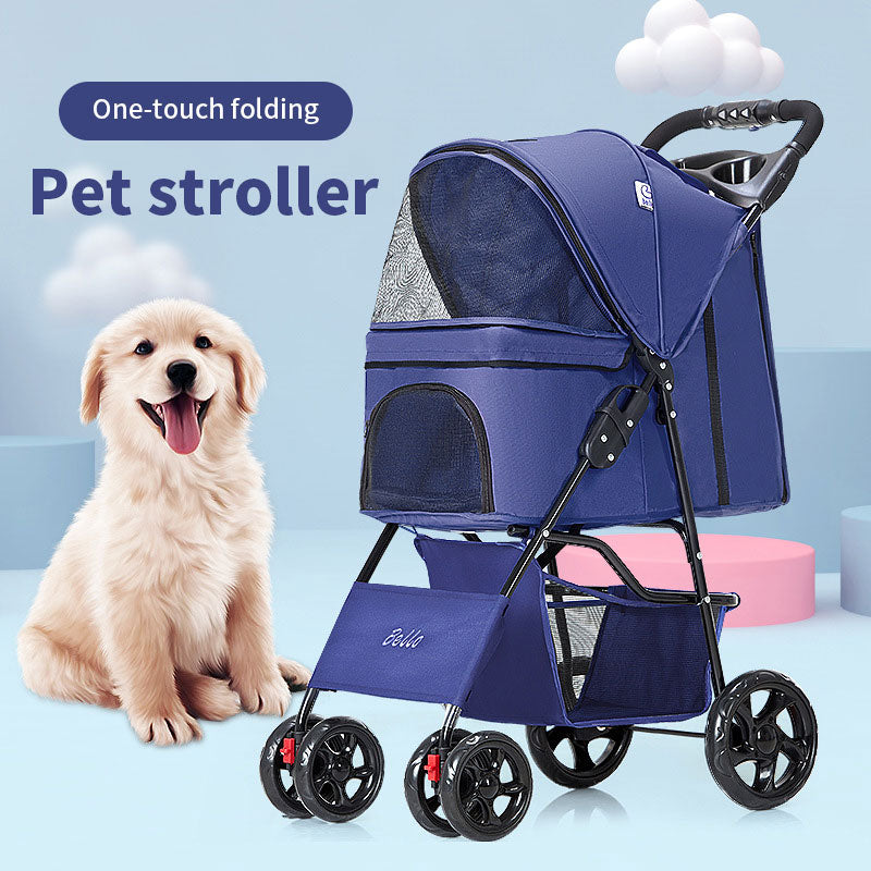 Lightweight folding pet stroller