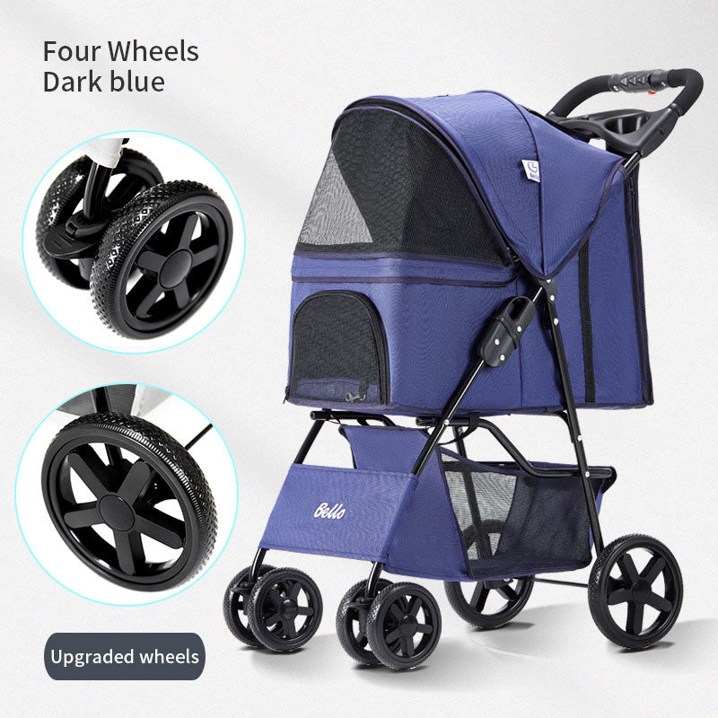 Lightweight folding pet stroller