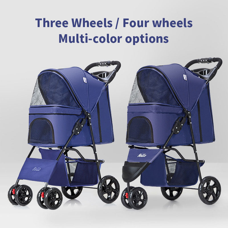 Lightweight folding pet stroller
