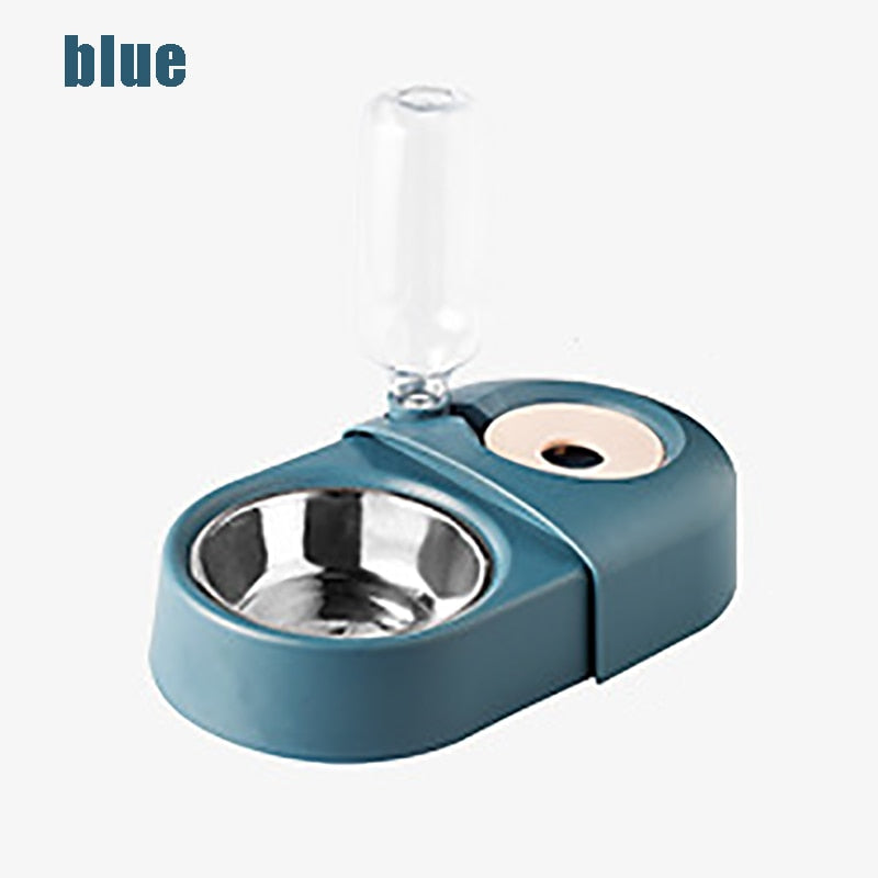 Dogs Cats Bowl and Drinking Fountains with Automatic Water Outlet Anti-overturning